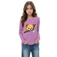 thumbnail image 2 of Piuwrlz Long Sleeve T-Shirt for Kids Girls Boys Cotton Shirts Printed T Shirt Tops Purple Size 3 Years, 2 of 5