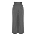 thumbnail image 6 of cocolona Womens Wide Leg Pants Elastic Waist Flowy Pleated Pants Business Casual Work Dress Pants Fashion Solid Trousers, 6 of 7
