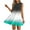 Mint Green#3, variant on Tnhcen Women's Casual Sleeveless Ombre Printed Summer Dress, Side Ruffles Round Neck Stretchy Fabric, Plus Size S-2XL Lightweight Casual Day Dress