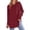 Wine, variant on EDFBUYKRS Womens Button Down Shirts Boho Floral Printed Long Sleeve Blouses Business Work Shirt Dressy Casual Loose Tops S