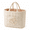 Cream Floral, variant on Quilted Basket, Quilted Car Basket, Foldable Storage Basket With Handles, Cotton Organizer Bin for Car, Home, Travel and Everyday Use