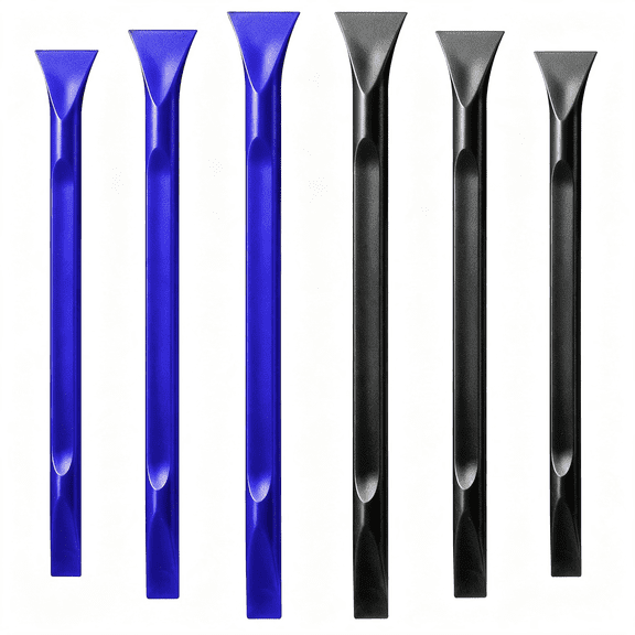 EXLEAF 6 Pieces Non-Scratch Plastic Scraper Tool Carbon Fiber Plastic Scraper Multi-Purpose Cleaning Scraper Tool for Cleaning Small and Narrow Spaces, Glass, Label, Stickers, Paint, Food