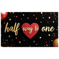 thumbnail image 3 of Black Background Banner with Glittery Gold Text Half to Way and Red Heart Element Party Decorations Photo Backdrop for Celebrations Milestones Events Gatherings, 3 of 4