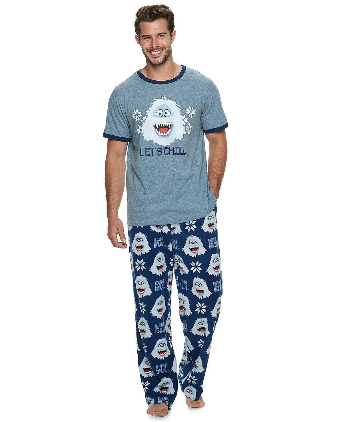 Rudolph Men's Pajama Bumble Let's Chill Sleepwear Set Adult Loungewear