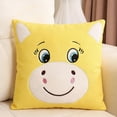 thumbnail image 5 of Qiopertar Cute Horse Pillow Cover, Happy Horse Year Mascot Decorative Pillowcase, Flock Material Red Yellow Zodiac Animal Plushs for Sofa Bed Indoor Outdoor Decor, 5 of 6