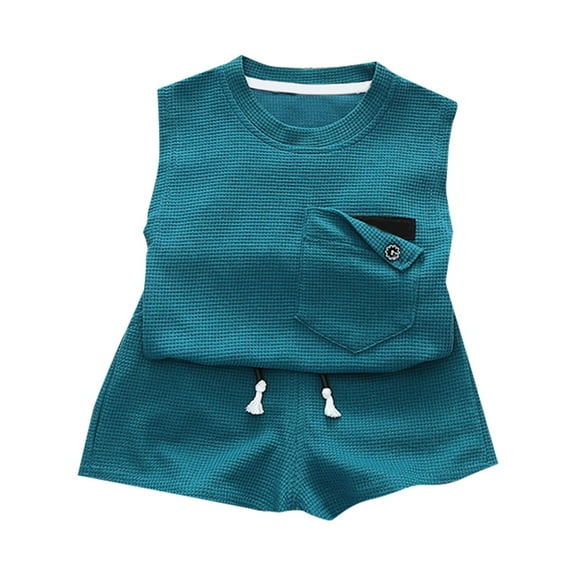 Baby Boy Summer Clothes Sleeveless Tank Tops Vest T-Shirt Casual Shorts Toddler Outfits Set 2t Boys Clothing