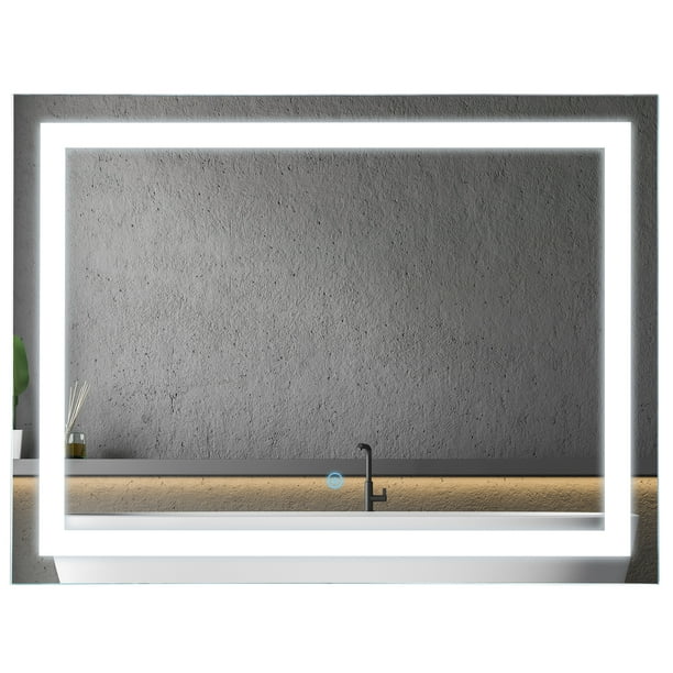 Homcom Vertical 32 Led Illuminated Bathroom Wall Mirror Outline Leds Com Homcom Vertical 32 Led Illuminated, Homcom Vertical Led Illuminated Bathroom Wall Mirror Medicine Cabinet