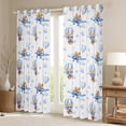 thumbnail image 2 of Homewish Cartoon Bear Curtains Pack of 2 (42x84 Each) for Child Boys Girls,Kawaii Plane Curtains Blackout,Blue Stars Print Bedroom Curtains,Ultra Soft Home Decor, 2 of 6