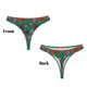 thumbnail image 3 of Balery red and green bow tie Tangas de Algodón para Mujer con Estampado – Ropa Interior Sexy, Transpirable, G-string-XX-Large, 3 of 6