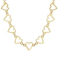 thumbnail image 2 of Collar para mujer, joyería para mujer, joyería para mujer, gargantilla de corazón hueco, regalo llamativo para novia, lindo collar bicolor, joyería, collar para mujer, 2 of 5