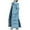 Light Blue, variant on VEKDONE Long Puffer Hooded Coat for Women Winter Thickened Warm Down Jackets Maxi Length Hooded Jacket with Side Button Solid Color Cotton Parka Coats with Pockets