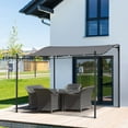 thumbnail image 3 of Outsunny 8.2 ft x 9.7 ft Outdoor Polyester Pergola W/ Drain Holes, Gray, 3 of 11