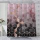 thumbnail image 5 of Cortina de ducha de tela, diseño impermeable y poliéster, de secado rápido, cortinas de ducha para baño, 5 of 5