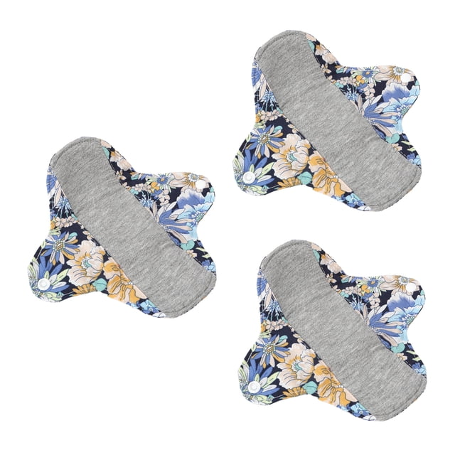 3 Pcs Serviettes Hygiéniques Réutilisables en Coton, Serviettes Menstruelles, Serviettes Hygiéniques, Protège-Slips, Serviettes Féminines Lavables, Résistantes aux Fuites, Forte Absorption