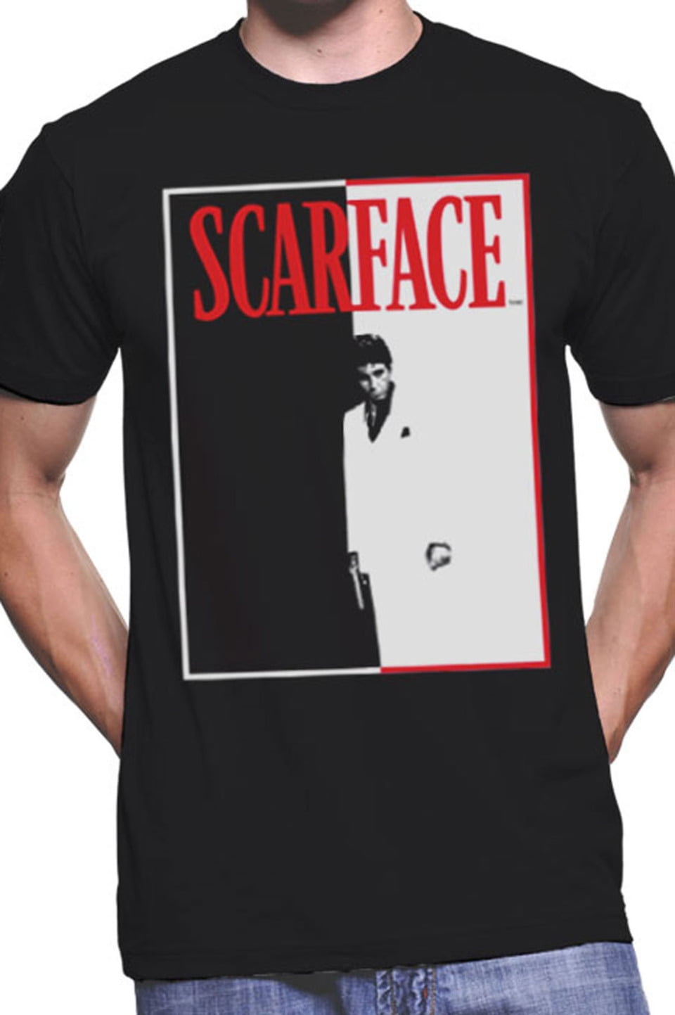 All Trades Scarface Blk-Whit-Red Poster 