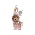 thumbnail image 1 of Stork Delivering Baby Girl Figurine, 1 of 1