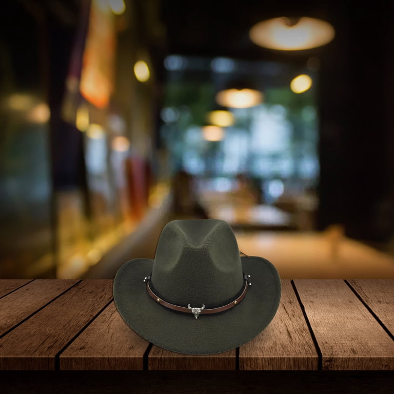 Hirigin Cowboy Hat for Women Men Cowgirl Hat Wide Brim  display picture 3