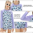 thumbnail image 4 of Aridak Girls Rash Guard Swimsuit Long Sleeve Bathing Suit 2-Piece Set 3-10 Years, 4 of 7