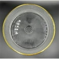 thumbnail image 3 of Cowrie 16" Tempered Glass Circular Vessel Bathroom Sink - Clear with Gold Rim, 3 of 14
