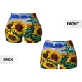 thumbnail image 5 of Naloa Landscape With Sunflowers Biker Shorts for Women Seamless Scrunch Short Women’s Yoga Shorts for Gym Running Sport Shorts - Small, 5 of 9