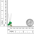 thumbnail image 4 of Gem Stone King 925 Silver and 10K Yellow Gold Green Nano Emerald and Green Sapphire Pendant Necklace for Women (1.90 Cttw, Oval 8X6MM, 7X5MM and 6X4MM, Gemstone May Birthstone, with 18 inch Chain), 4 of 4