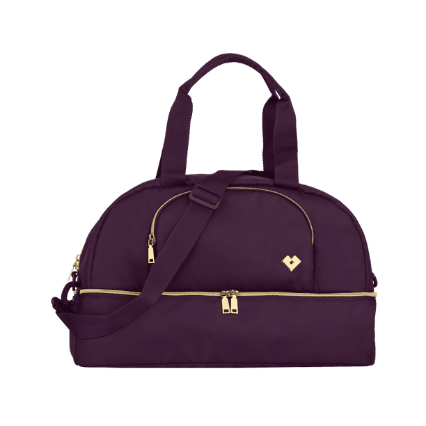 Maleta Deportiva LuckyLy para Mujer y Viaje Múltiples Compartimentos Repelente al Agua Violeta Oscuro UNITALLA