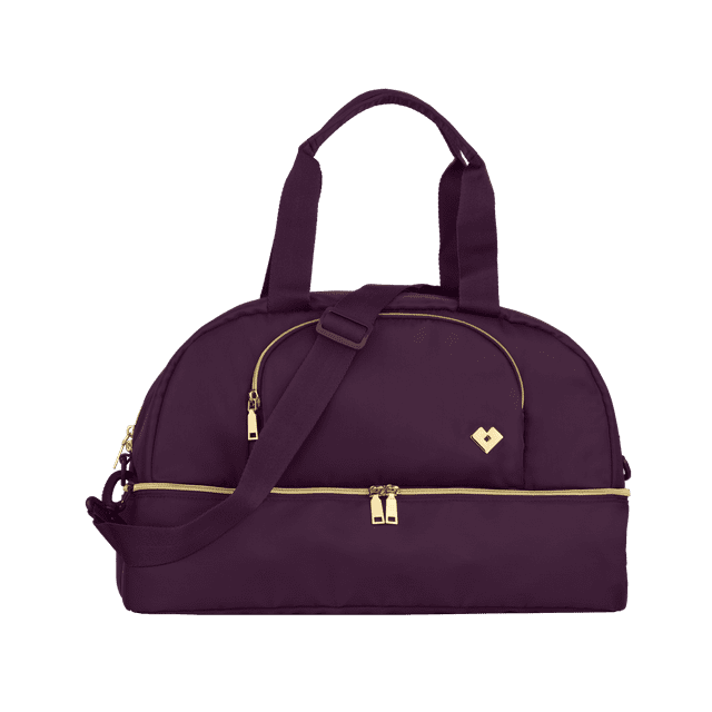 Maleta Deportiva LuckyLy para Mujer y Viaje Múltiples Compartimentos Repelente al Agua Violeta Oscuro UNITALLA