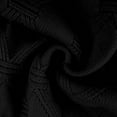 thumbnail image 5 of YLSDY Mens Cable Knit Sweater Oversized Chunky Trendy Gilmore Crewneck Solid Long Sleeve Pullover Knitted Sweater Black L, 5 of 7