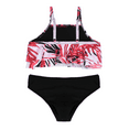 thumbnail image 3 of Hilor Girl's Bikini Set Flounce Two Piece Swimsuits Kids Bathing Suits, 3 of 4