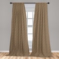 thumbnail image 4 of Ambesonne Leopard Curtains, Ethnic Wild Cat Skin Print, Pair of 28"x63", Laurel Green and Cinnamon, 4 of 4