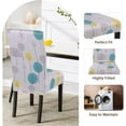 thumbnail image 5 of Dining Room Chair Covers Set of 6, Stretch Printed Parsons Chair Slipcovers Spandex Removable Washable Kitchen Chair Protector Cover for Dining Room, Hotel, Ceremony (Dandelion), 5 of 6