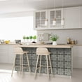 thumbnail image 6 of Mi Alma Peel & Stick Tiles - Gray White Flower Vinyl Backsplash 12x12, 6 of 10