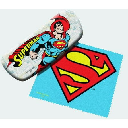 DC Comics Eyeglass Case with Cleaner Sheet (Superman) Multi-Colored