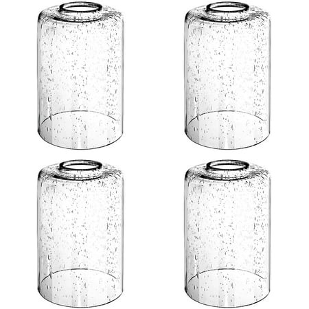 Compuye Clear Seeded Glass Shades Cylinder Lamp Shade 5 7 Inch Height 3 9 Diameter 1 65 Fitter Light Covers Replacement For Fixtures Bubble 4 Pieces Canada Compuye Clear Seeded Glass Shades, How To Measure Lamp Shade Fitter