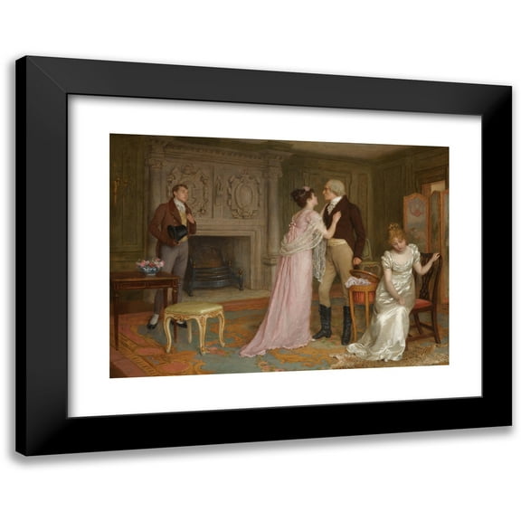 Charles Haigh-Wood 14x11 Black Modern Framed Museum Art Print Titled - Love Will Triumph