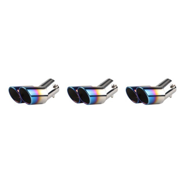 Sidaley Silenciador de escape Universal para coche, punta redonda de acero inoxidable, revestimiento de garganta trasera, puntas de tubo de Type7 NO7