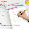 thumbnail image 5 of Colored Retractable Gel Pens, Shuttle Art 8 Pastel Ink Colors, Cute Pens 0.5mm Fine Point Quick Drying for Writing Drawing Journaling Note Taking, 5 of 7