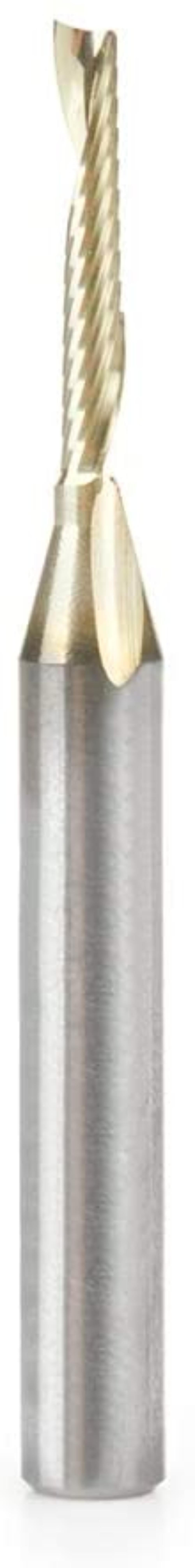 ZrN Coated Aluminum Cutting 1/8 D x 3/4 CH Amana 51486-Z Spiral O-Single Flute