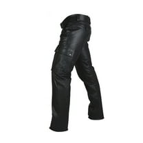 Black Leather Motorbike Pants for Men’s Motorcycle Bikers Cow Skin Full Grain Heavy Duty Leather Pant