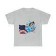 thumbnail image 2 of American Flag Bass Fishing Unisex Heavy Cotton Tee S-5X, 2 of 9