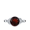 thumbnail image 5 of Rosec Jewels Solitaire Garnet Promise Ring for Women, Celtic Ring - AAA Quality, 925 Sterling Silver, US 5.00, 5 of 9