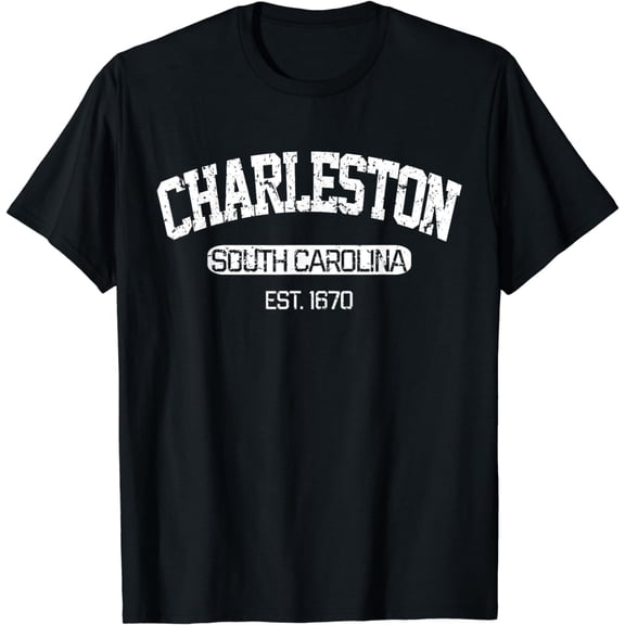 Vintage Charleston South Carolina Est. 1670 Souvenir Gift T-Shirt