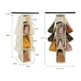 thumbnail image 4 of Wovilon Storage Bags Handbag Organizer Homewares Nonwoven 10 Pockets Hanging Closet Storage Bag, 4 of 6