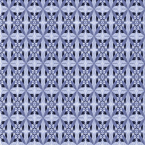 Ahgly Company Indoor Square Patterned Deep Periwinkle Purple Area Rugs, 4' Square