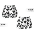 thumbnail image 5 of Kdxio Retro Rooster Print Workout Shorts for Women Seamless Soft Smooth Gym Yoga Scrunch Active Shorts, 5 of 9
