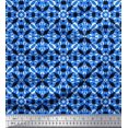 thumbnail image 1 of Soimoi Georgette Viscose Fabric Abstract & Circle Geometric Print Fabric by The Yard 42 Inch Wide, 1 of 5