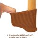thumbnail image 4 of 24 piezas de calcetines para patas de silla con almohadillas de fieltro, botines para muebles de punto elástico alto con doble color marrón, 4 of 5