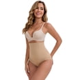 thumbnail image 4 of DARING DIVA Women's High-Waisted Butt Lifting Briefs Postpartum Tummy Control 3XL Beige, 4 of 5