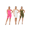 Off-White, variant on Follow My Curves-Basic Sleeveless Yoga Jumpsuit (Shorts)