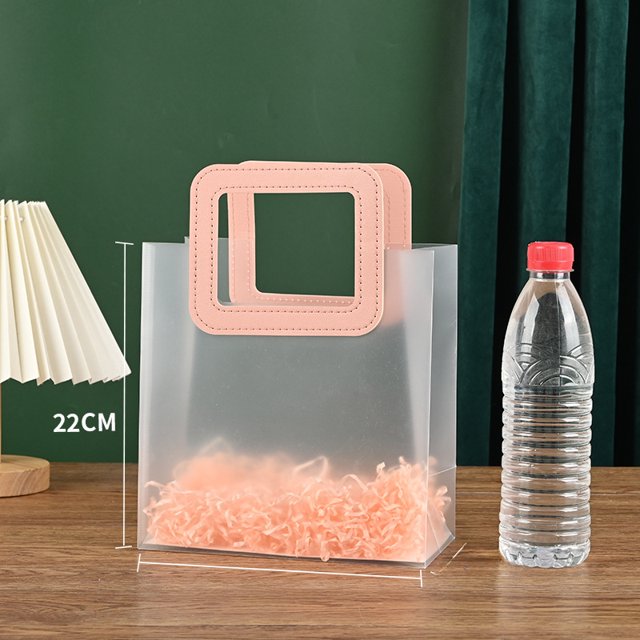 Bolsa de regalo de mano esmerilada, bolsa de plástico transparente para el festival Tanabata, bolsa de embalaje para regalo de cumpleaños, bolsa de regalo de boda